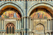 Facade decoration of Saint Mark's basilica (Basilica di San Marco) in Venice, Italy