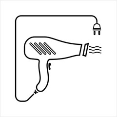 Wall Mural - Hair Dryer Icon Design