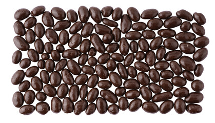 Wall Mural - chocolate praline beans, a graphic element isolated on a transparent background