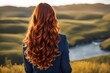 back view of a woman with beautiful healthy shiny hair
