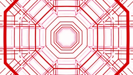 Poster - Psychedelic kaleidoscope pattern on white background. Design. Transforming crossed narrow lines creating effect of star shapes.