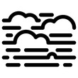 foggy icon, simple vector design