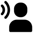 listening icon, simple vector design
