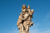 Fototapeta Na drzwi -   The Statue of Saint Anne, Charles Bridge in Prague, Czech Republic