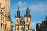 Fototapeta Na drzwi -   The Church of Our Lady before Týn in Prague old town.