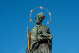 Fototapeta Na drzwi -   The Statue of John of Nepomuk, Charles Bridge in Prague, Czech Republic