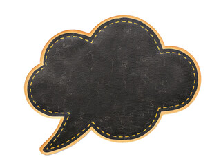 Wall Mural - Blank black speech bubble isolated on transparent background