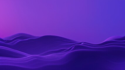 Wall Mural - Tranquil depiction of undulating waves in vivid purple and blue hues 