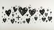 Pattern Design of Hearts and Crosses
