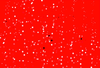 Fototapete - Light Red vector background with triangles, circles, cubes.