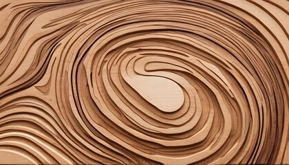 Canvas Print - Wood carving layers, abstract woodcut layer art background