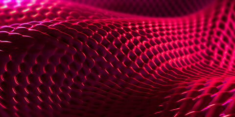 Radiant Red Wavy Mesh Texture.