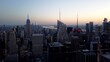 New York City manhattan buildings skyline sunset 