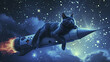 Katze auf Weltraummission