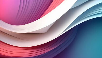 Poster - Gradient 3d folds background.