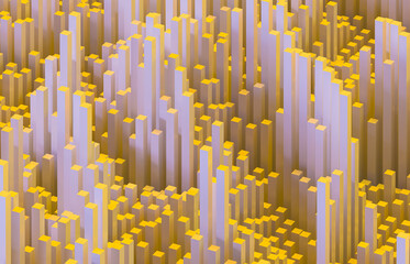 Poster - Abstract futuristic business technology background with geometric 3d shape. 3d rendering.
