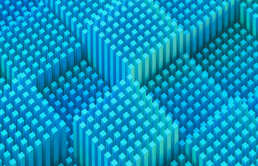 Poster - Abstract futuristic business technology background with geometric 3d shape. 3d rendering.
