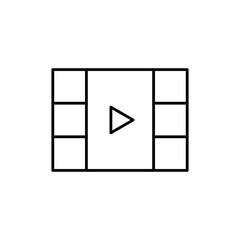 Aufkleber - reels icon video reel with play icon. media player Cinema icons