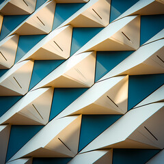 Poster - Abstract geometric patterns in a modern building.