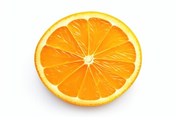 Poster - Fresh halved orange on a clean white background. Ideal for food and nutrition concepts