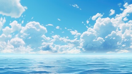 Aufkleber - Scenic view of clouds in the sky reflecting on a large body of water. Suitable for travel and nature concepts