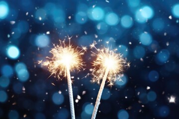 Aufkleber - Sparklers placed on top of a table, perfect for celebrations and festivities