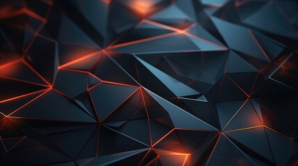 Poster - Abstract composition of black and orange shapes. Suitable for design projects
