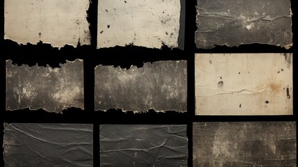 Poster - Collection of old papers on a dark backdrop. Ideal for historical projects