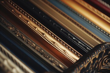 Poster - Close up view of various colorful picture frames. Ideal for interior design projects