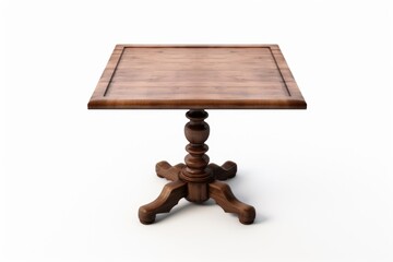Poster - A square top wooden table on a white background. Perfect for product display