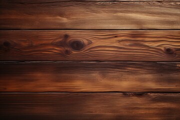Poster - A close up of a wooden table with a knife and fork. Great for food and restaurant concepts