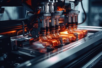 Aufkleber - Machine with bottles, suitable for industrial concepts