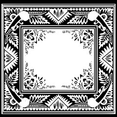 frame, floral, border, vintage, vector, decoration, flower, ornament, design, illustration, pattern, black, swirl, card, wedding, ornate, banner, art, decor, invitation, leaf, element, style, scroll, 