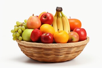 Poster - A basket filled with a variety of fresh fruits, perfect for healthy eating promotions