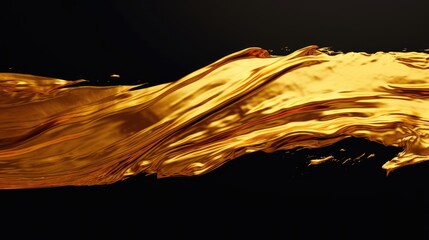 Poster - Close up of a liquid wave on a black background. Ideal for graphic design projects