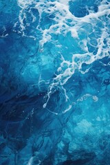 Poster - A detailed close up of a wave in the ocean. Perfect for travel or nature concepts