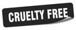 cruelty free sticker. cruelty free label