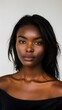 © SkoldPanda - Beautiful Black Woman Portrait on White Background