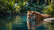 Majestatyczny Tygrys Odpoczywający w Wodzie