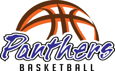 Wall Mural - panthers basketball team graphic is a sports design template that includes graphic panthers text and