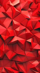 Poster - red Triangular Geometric Pattern