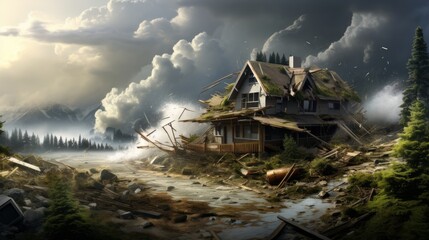 Poster - Generative AI Natural disaster resilience with eco-friendly building designs and disaster preparedness
