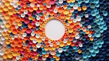 Poster - Set of push pins in a circular pattern Generative AI