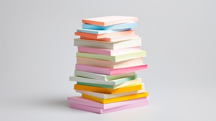 Fototapete - Stack of sticky notes in a pile Generative AI