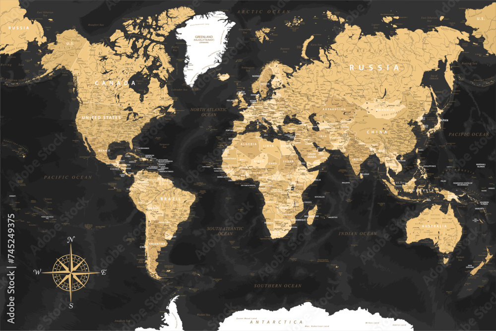 World Map In Depth World Map - Highly Detailed Vector Map of the World. Ideally for the ...