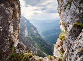 Canvas Print - Amazing view of The Valley. Travel Background. Copy space.