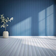 © Jonas Weinitschke - blue empty room with wooden floor
