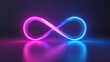 3d cycled animation of a glowing line sliding in the shape of an infinity symbol
