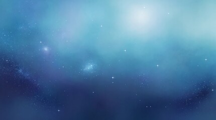 Wall Mural - peaceful abstract galaxy incorporating blue tones with hints of gleaming dots