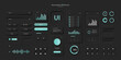 © Helga1 - User interface elements for a mobile application in black. A set for developing a modern website or mobile application in the Neumorphism style. Vector EPS 1 0.